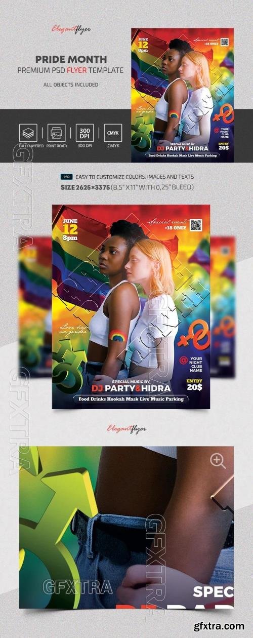 Pride Month Flyer - Premium Flyer template (PSD)