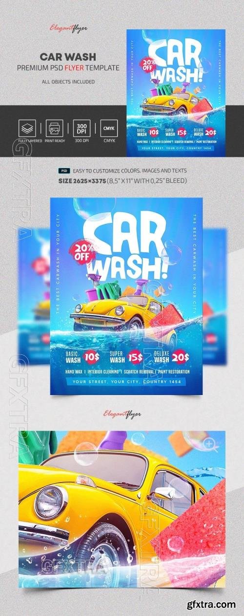 Car Wash Flyer - Premium Flyer template (PSD)