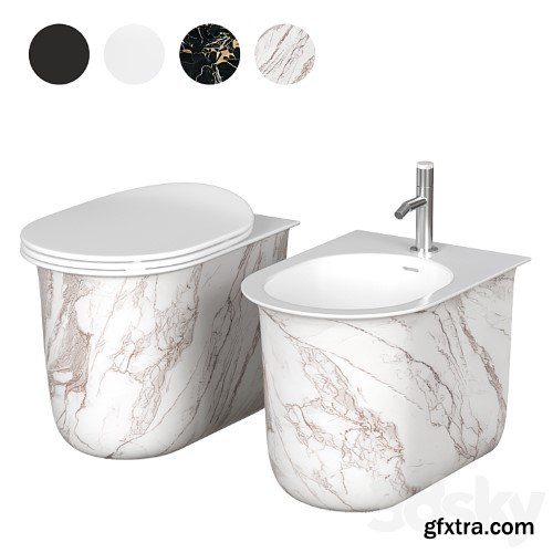 3dsky Pro - Floor standing toilet and bidet Artceram Chic