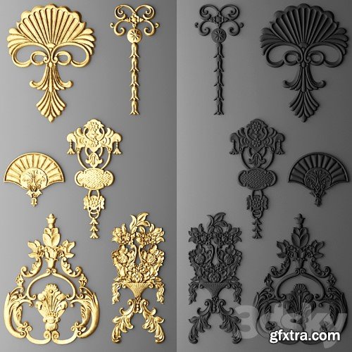 3dsky Pro - Stucco decor. Set.