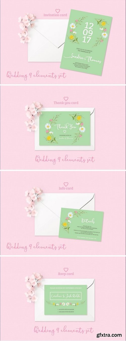 CM - Summer Wedding Invitation Set 1509082