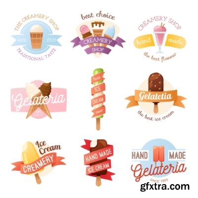 Different Labels &amp; Stickers 80, 25xEPS