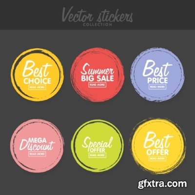 Different Labels &amp; Stickers 80, 25xEPS