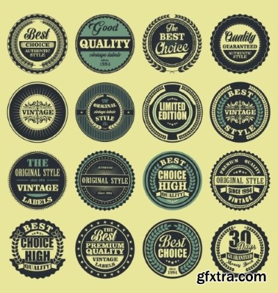 Different Labels &amp; Stickers 80, 25xEPS