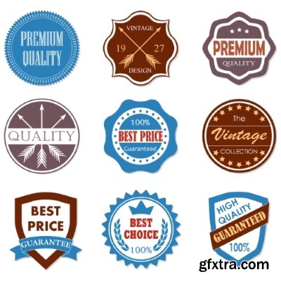 Different Labels &amp; Stickers 80, 25xEPS