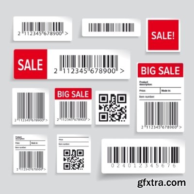 Different Labels &amp; Stickers 80, 25xEPS