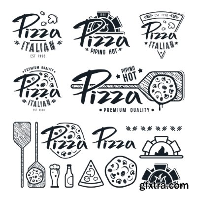 Different Labels &amp; Stickers 80, 25xEPS