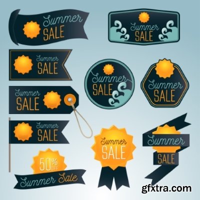 Different Labels &amp; Stickers 80, 25xEPS