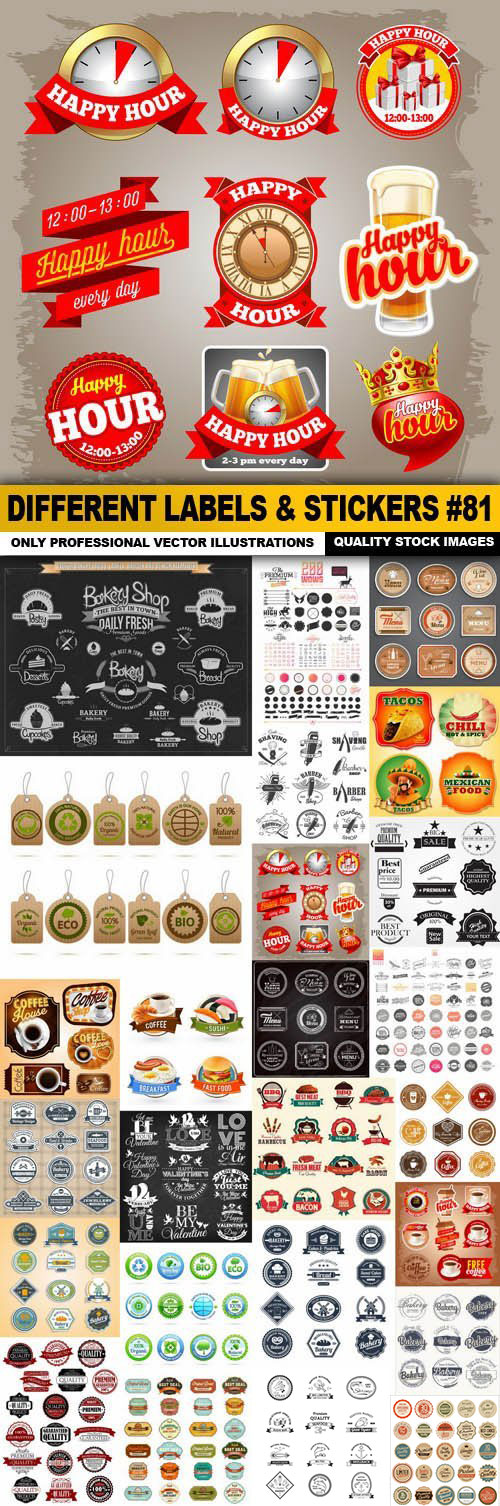Different Labels & Stickers #81, 25xEPS