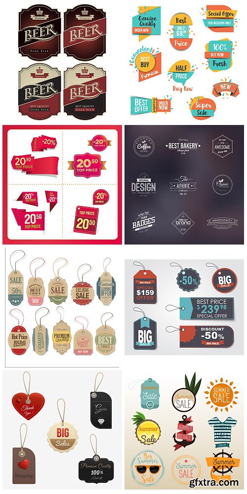 Different Labels &amp; Stickers #99, 25xEPS