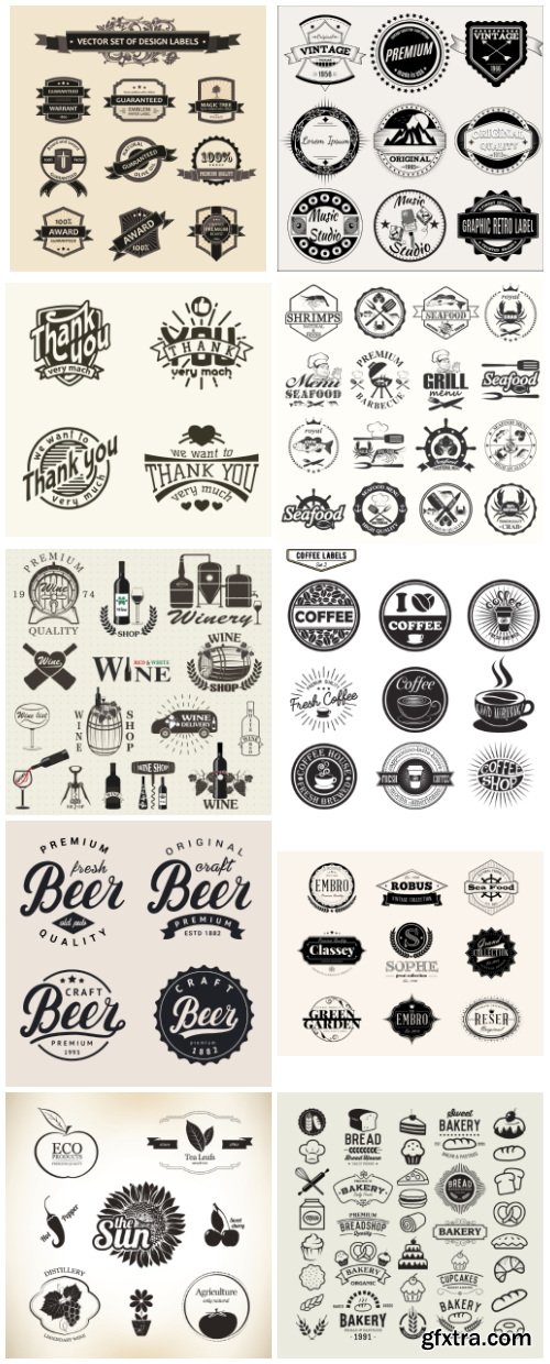 Fotolia - Different Labels &amp; Stickers #100, 20xEPS