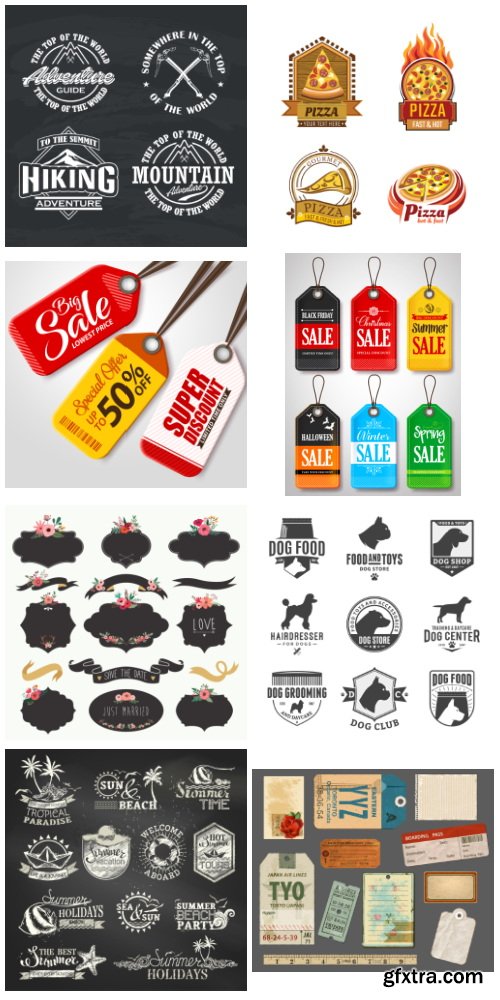 Different Labels & Stickers #101, 25xEPS Different Labels & Stickers #101, 25xEPS