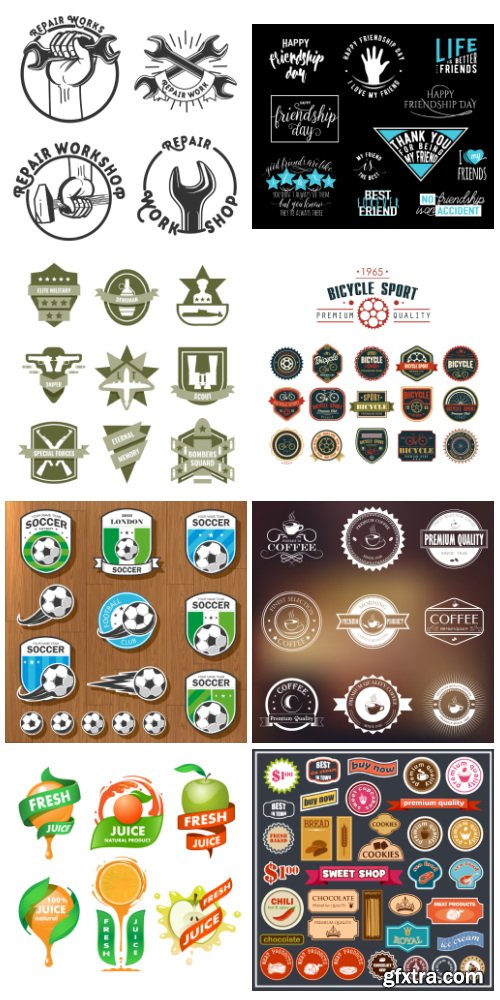 Different Labels & Stickers #101, 25xEPS Different Labels & Stickers #101, 25xEPS