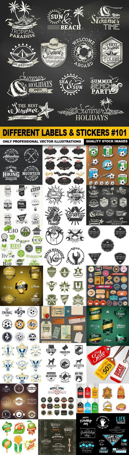 Different Labels &amp; Stickers #101, 25xEPS