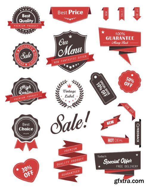 Different Labels &amp; Stickers #102, 25xEPS