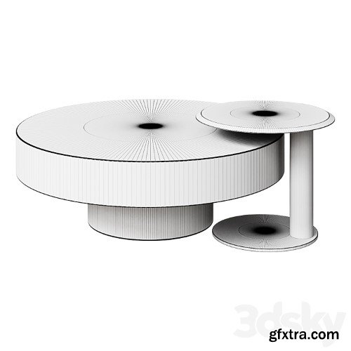 3dsky Pro - Coffee Table Modern Gold & Black 2-Piece Round Nesting Coffee Table Set with Tempered Glass Top coffee table 3dsky Pro - Coffee Table Modern Gold & Black 2-Piece Round Nesting Coffee Table Set with Tempered Glass Top coffee table