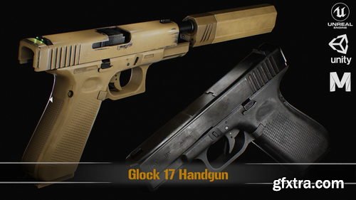 Glock 17 and 19x - Handguns VR / AR / low-poly 3d model