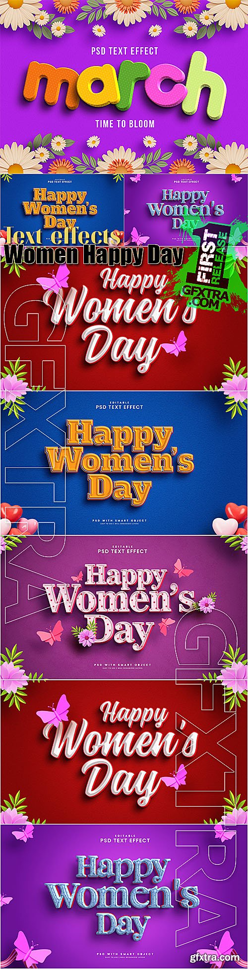 Women Happy Day - Text Effects