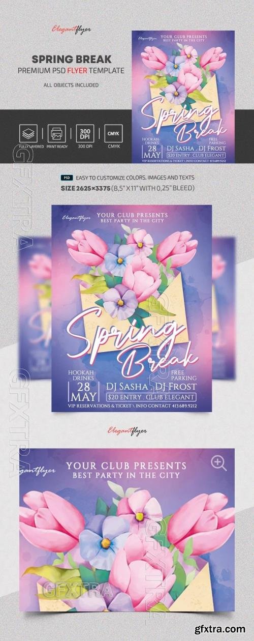 Spring Break Flyer - Premium Flyer template (PSD)