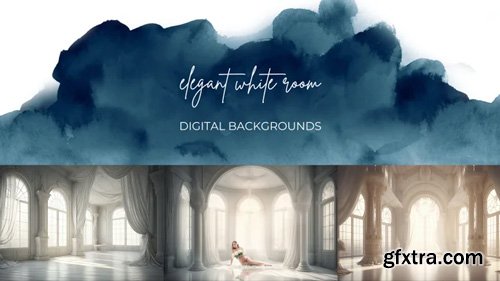 Finding North Education - Elegant White Room Digital Backgrounds