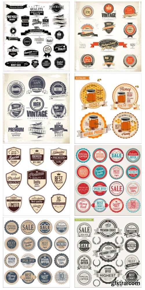 Set of Premium Labels 25xEPS Set of Premium Labels 25xEPS