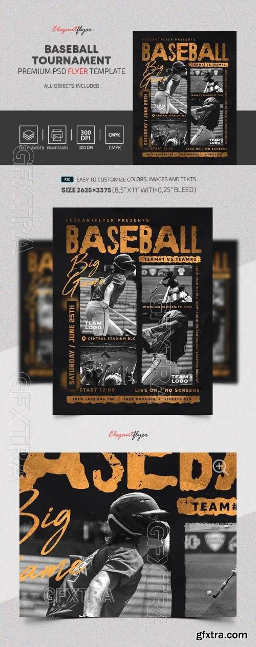 Baseball Tournament Flyer - Premium Flyer template (PSD) Baseball Tournament Flyer - Premium Flyer template (PSD)