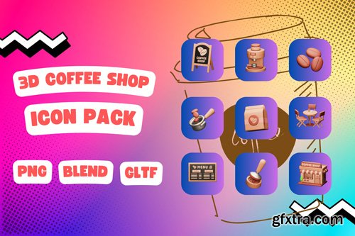 Iconscout - Coffee Shop 3D Icon Pack