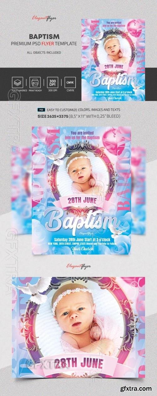 Baptism Flyer - Premium Flyer template (PSD) Baptism Flyer - Premium Flyer template (PSD)