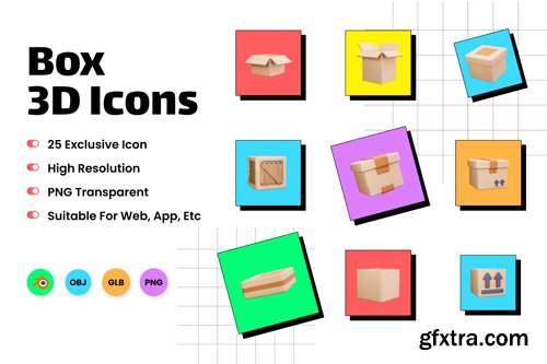 Iconscout - Box 3D Icon Pack