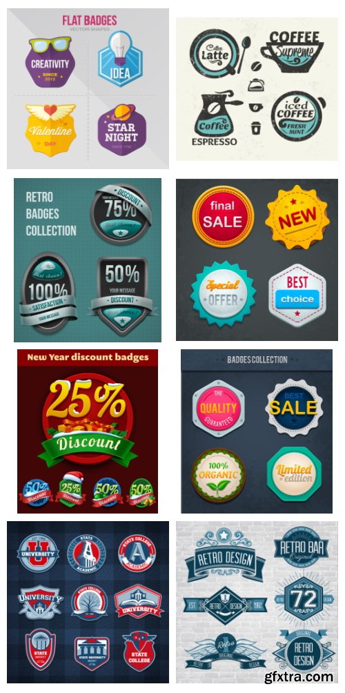 Vector Labels Set #2, 24xEPS