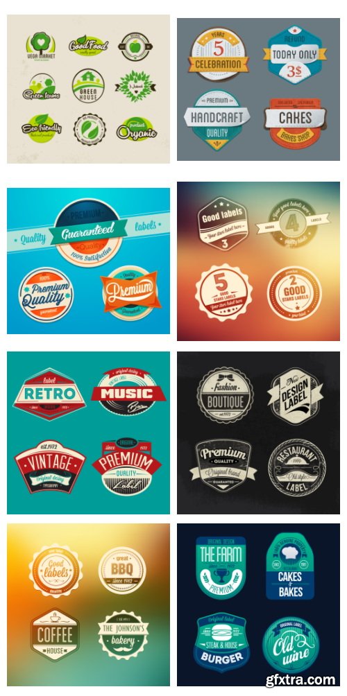 Vector Labels Set #2, 24xEPS