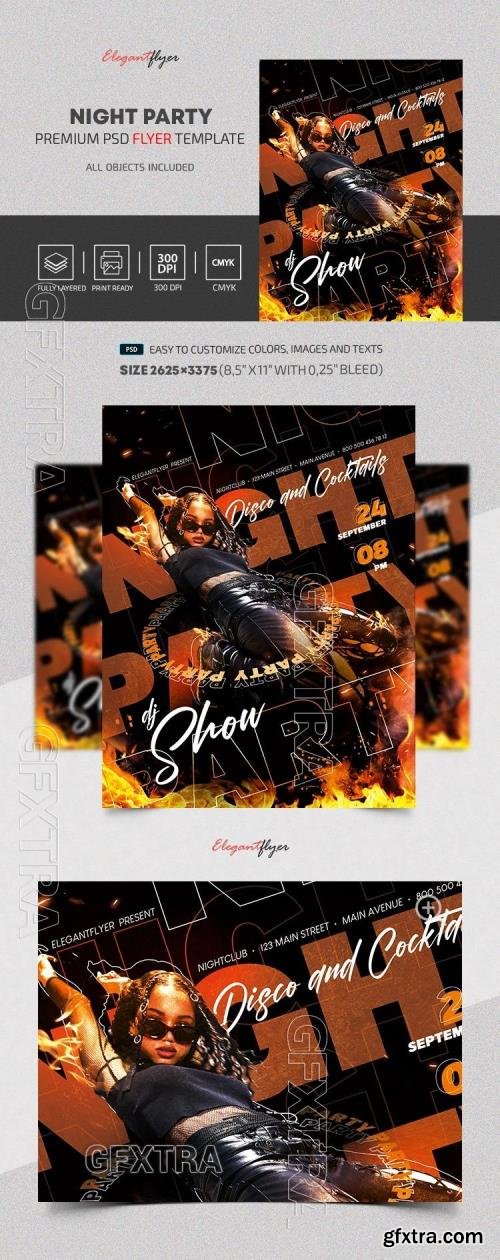 Night Party - Premium Flyer template (PSD) Night Party - Premium Flyer template (PSD)