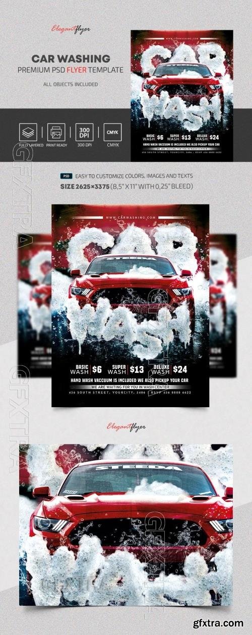 Car Washing Flyer - Premium Flyer template (PSD) Car Washing Flyer - Premium Flyer template (PSD)