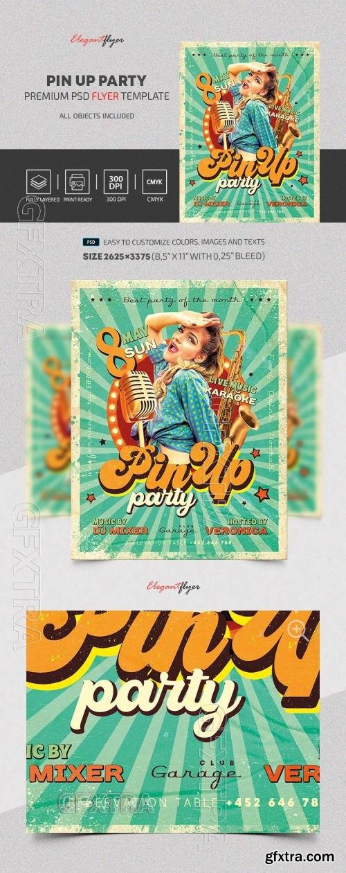 Pin Up Party Flyer - Premium Flyer template (PSD) Pin Up Party Flyer - Premium Flyer template (PSD)