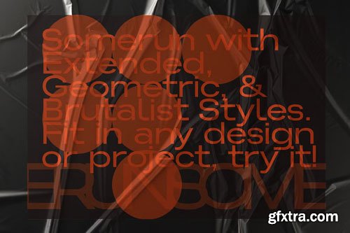 CreativeMarket - Somerun Extended Font CreativeMarket - Somerun Extended Font
