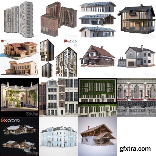 3dsky Pro - House &times;15 3d Models
