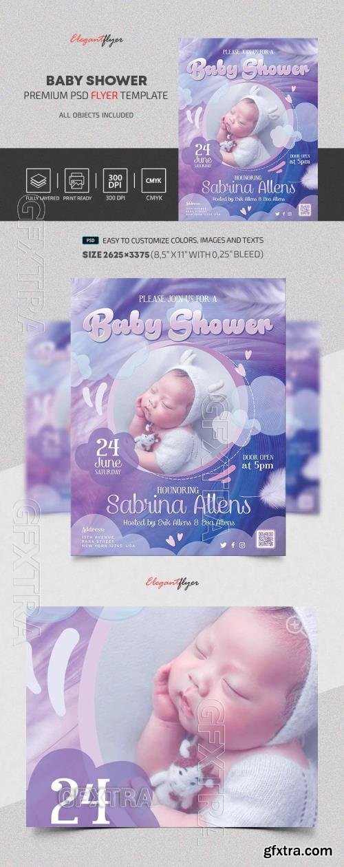 Baby Shower Flyer - Premium Flyer template (PSD) Baby Shower Flyer - Premium Flyer template (PSD)