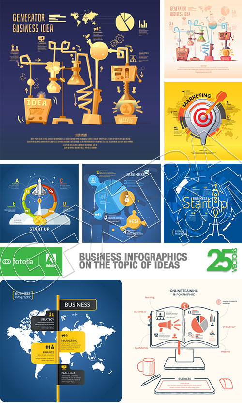 Business Infographics on the Topic of Ideas 27xEPS