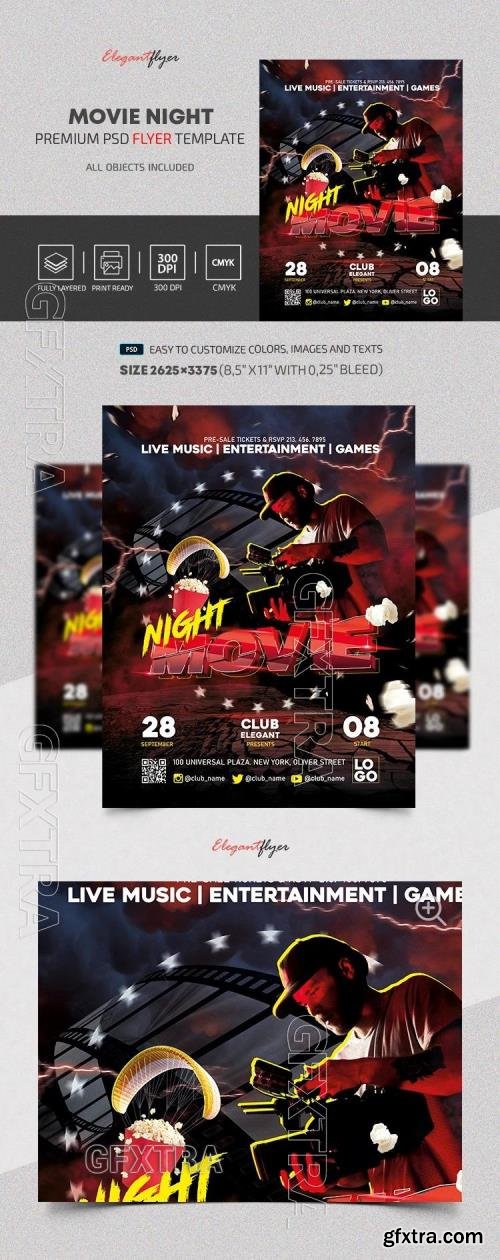 Movie Night Flyer - Premium Flyer template (PSD)
