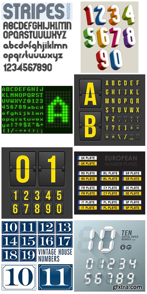 Modern Numbers Pack 24xEPS