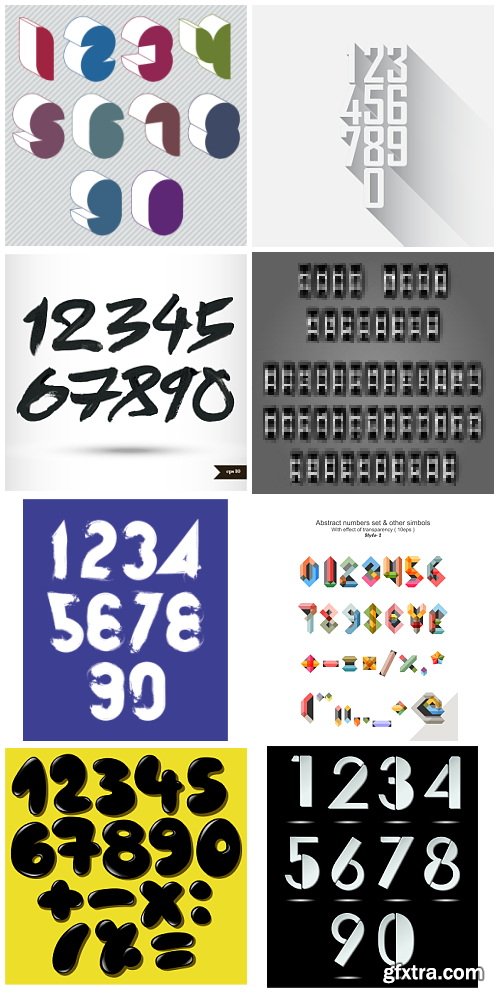 Modern Numbers Pack 24xEPS