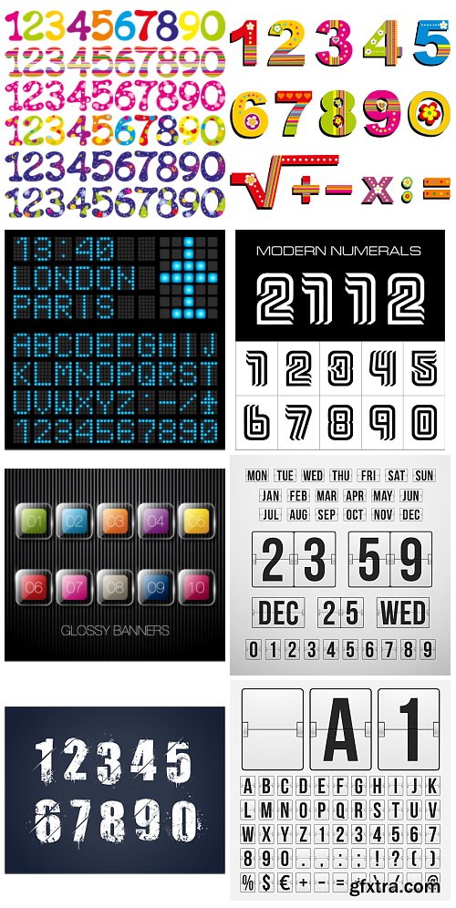 Modern Numbers Pack 24xEPS