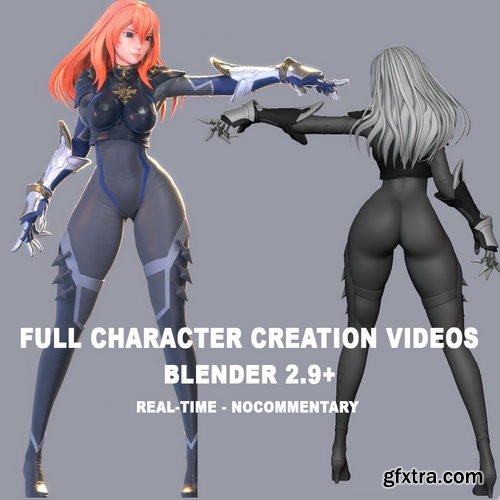 Artstation - Ninja Girl Character Creation - Real-time process videos