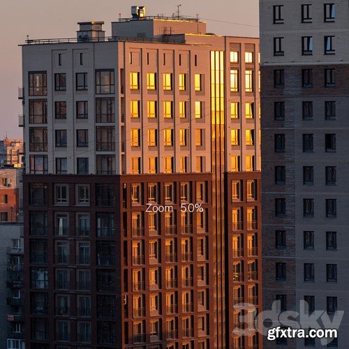 3dsky Pro - Panorama of Novosibirsk from the center in the morning. 30k