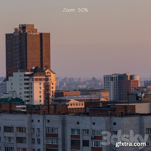 3dsky Pro - Panorama of Novosibirsk from the center in the morning. 30k