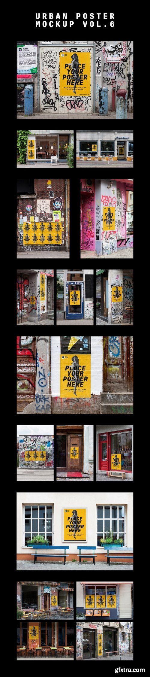 CM - Urban Poster Mockup Bundle 1418745