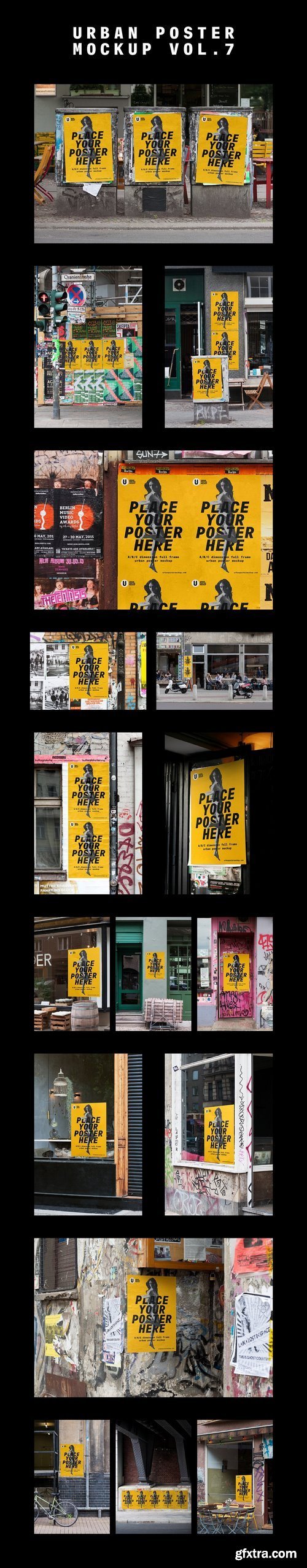 CM - Urban Poster Mockup Bundle 1418745