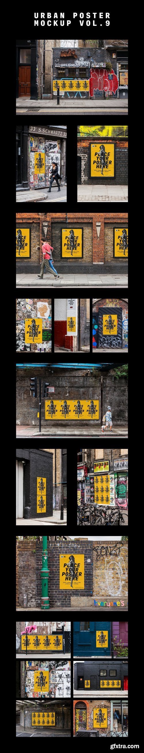 CM - Urban Poster Mockup Bundle 1418745