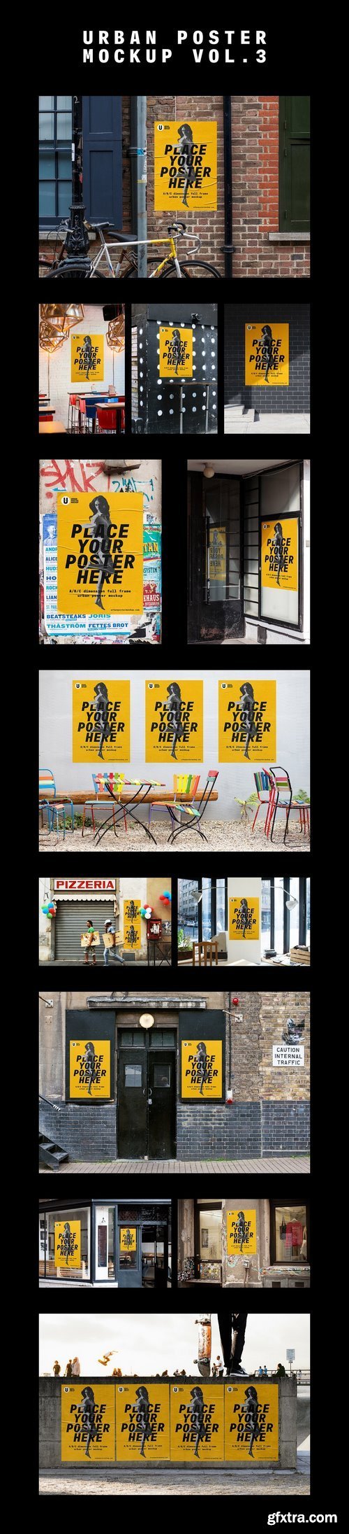 CM - Urban Poster Mockup Bundle 1418745