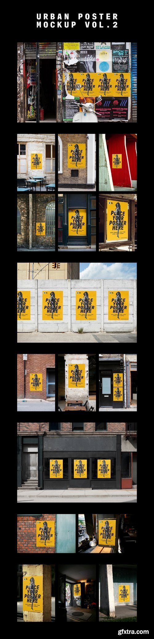 CM - Urban Poster Mockup Bundle 1418745